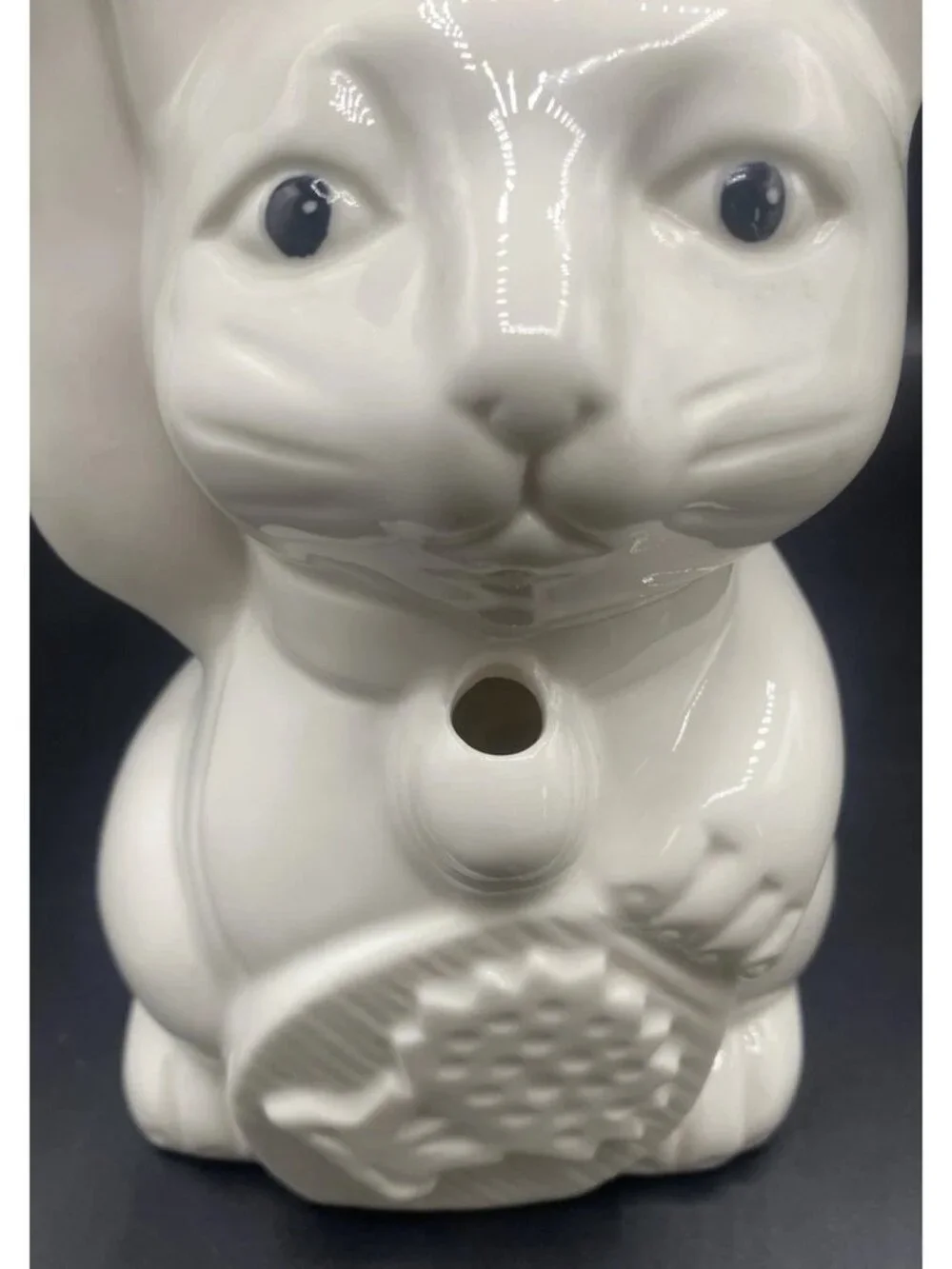 Benihana Maneki Neko Lucky Cat White Tiki Mugs Right Paw Raised Lot of 2